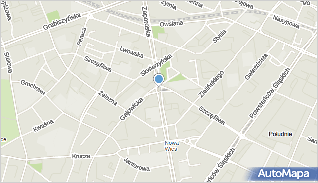 Wrocław, Rondo Żołnierzy Wyklętych, mapa Wrocławia