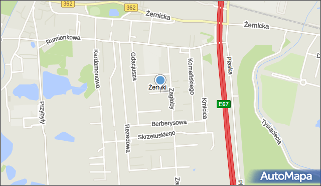 Wrocław, Roździeńskiego Walentego, mapa Wrocławia