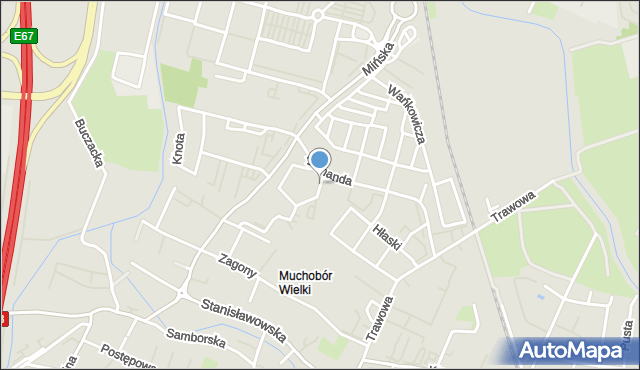 Wrocław, Rodziewiczówny Marii, mapa Wrocławia