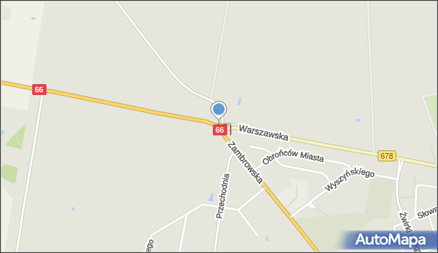 Wysokie Mazowieckie, Rondo Zesłańców Sybiru, mapa Wysokie Mazowieckie