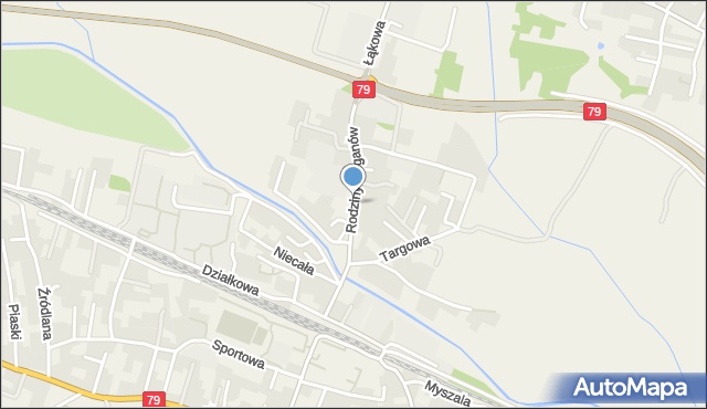 Zabierzów powiat krakowski, Rodziny Poganów, mapa Zabierzów powiat krakowski