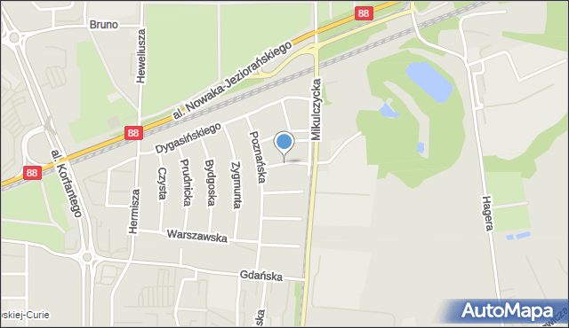 Zabrze, Rochowiaka Stanisława, mapa Zabrza