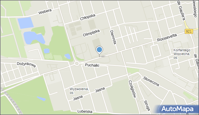 Zabrze, Roosevelta Franklina Delano, mapa Zabrza