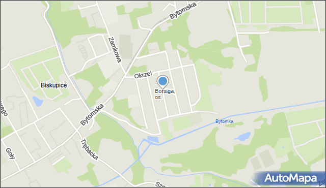 Zabrze, Rodziewiczówny Marii, mapa Zabrza