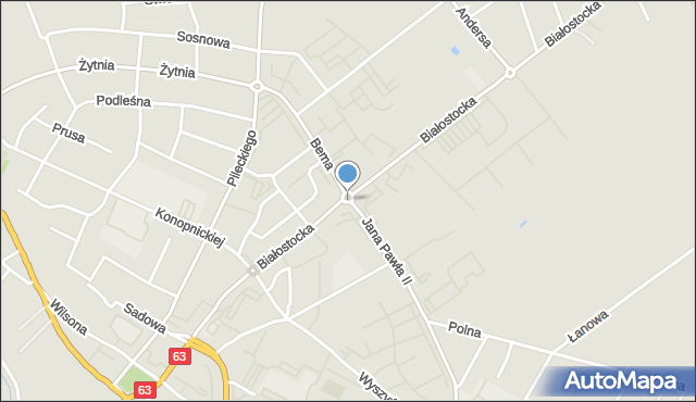 Zambrów, Rondo Zesłańców Sybiru, mapa Zambrów