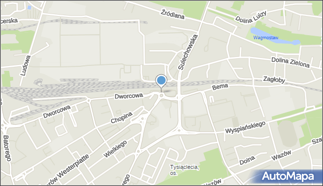 Zielona Góra, Rondo Maćkowiaka Henryka, mapa Zielona Góra