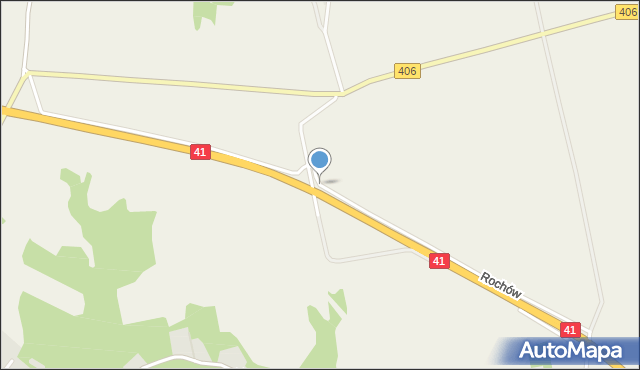 Złotogłowice, Rochów, mapa Złotogłowice