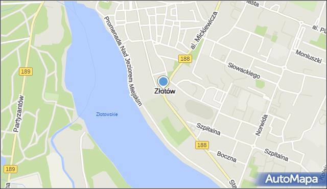 Złotów, Rondo Harcerzy Złotowszczyzny, mapa Złotów