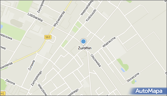 Żuromin, Rondo Ofiar Katynia, mapa Żuromin