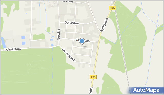 Bolechowo-Osiedle, Rubinowa, mapa Bolechowo-Osiedle