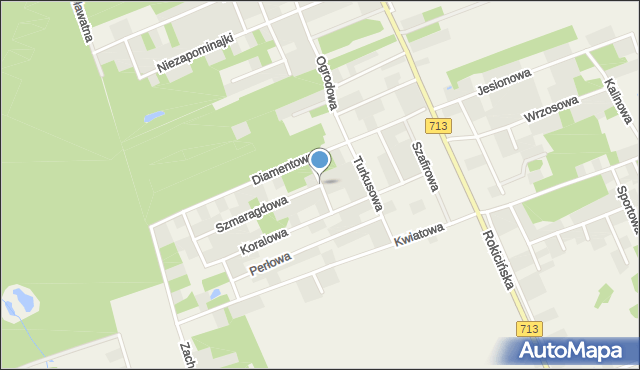 Bukowiec gmina Brójce, Rubinowa, mapa Bukowiec gmina Brójce