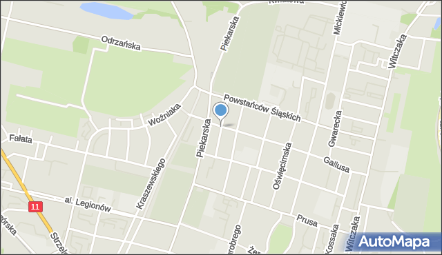 Bytom, Rudzkiego Józefa, mapa Bytomia