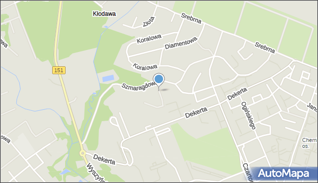 Gorzów Wielkopolski, Rubinowa, mapa Gorzów Wielkopolski