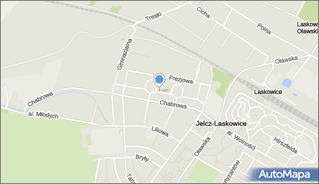 Jelcz-Laskowice, Rumiankowa, mapa Jelcz-Laskowice
