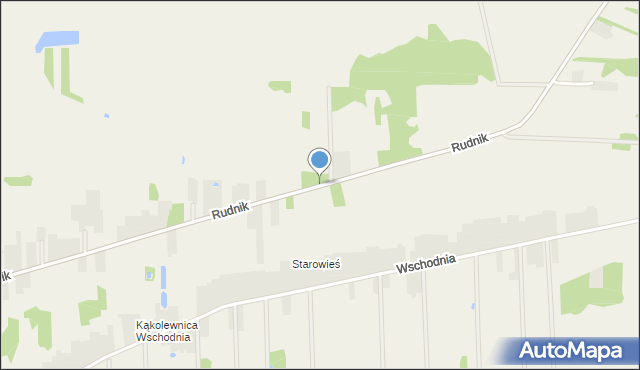 Kąkolewnica, Rudnik, mapa Kąkolewnica