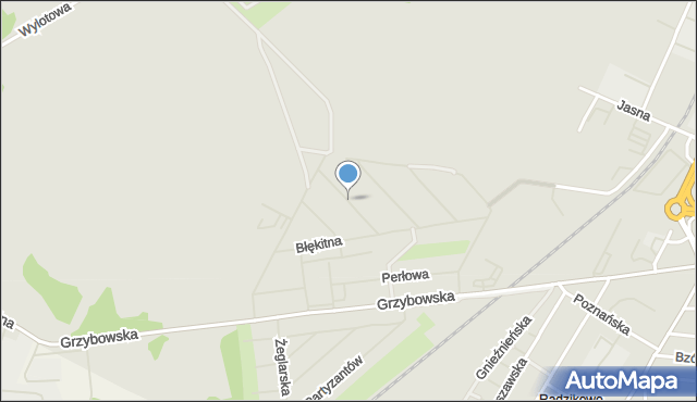 Kołobrzeg, Rubinowa, mapa Kołobrzegu