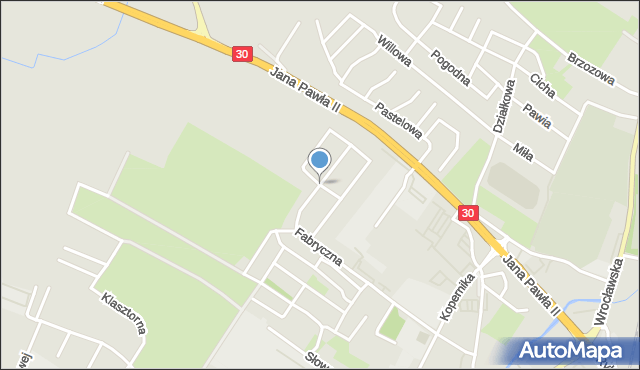 Lubań, Rubinowa, mapa Lubań