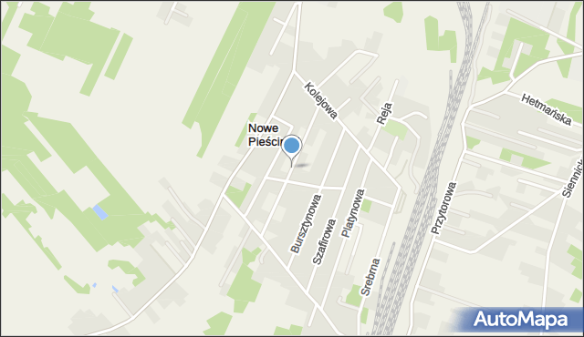 Nowe Pieścirogi, Rubinowa, mapa Nowe Pieścirogi