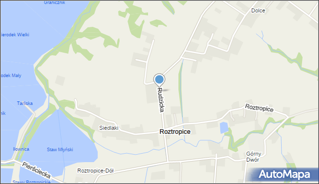 Roztropice, Rudzicka, mapa Roztropice