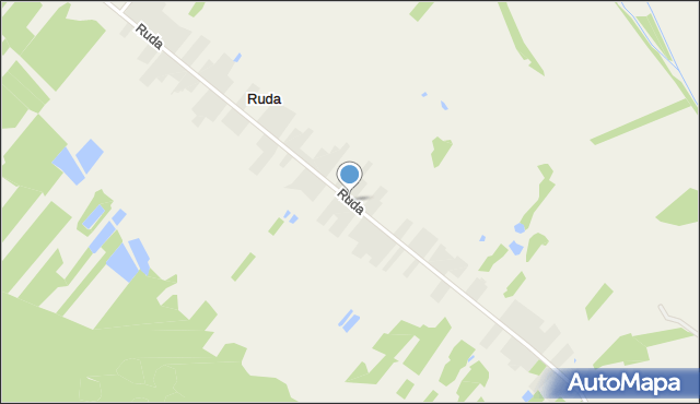 Ruda gmina Rytwiany, Ruda, mapa Ruda gmina Rytwiany