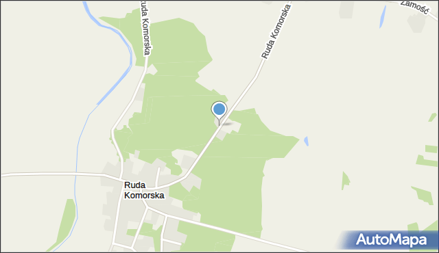 Ruda Komorska, Ruda Komorska, mapa Ruda Komorska