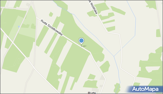 Ruda Szostkowska, Ruda Szostkowska, mapa Ruda Szostkowska