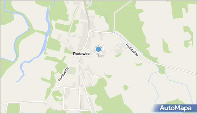 Rudawica gmina Żagań, Rudawica, mapa Rudawica gmina Żagań