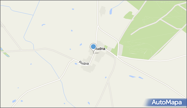 Rudna gmina Wysoka, Rudna, mapa Rudna gmina Wysoka