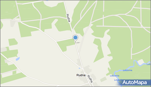 Rudna gmina Złotów, Rudna, mapa Rudna gmina Złotów