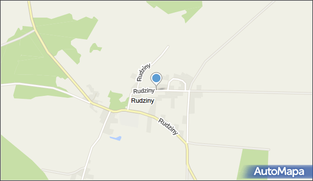Rudziny gmina Niegosławice, Rudziny, mapa Rudziny gmina Niegosławice