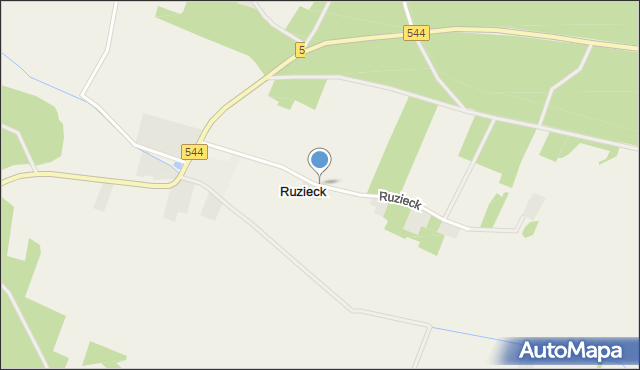 Ruzieck, Ruzieck, mapa Ruzieck