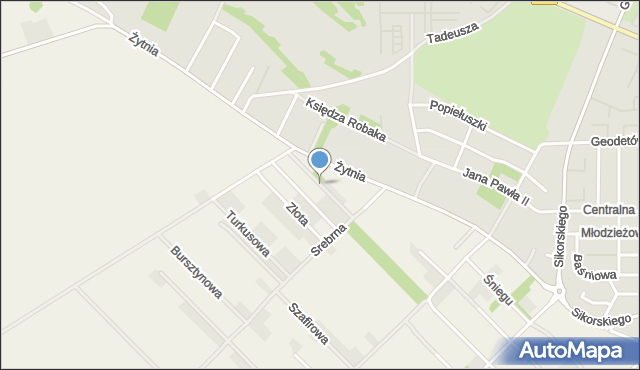 Rybienko Stare, Rubinowa, mapa Rybienko Stare