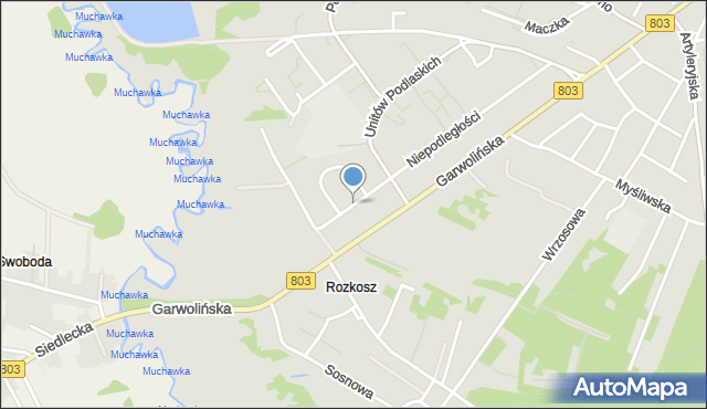 Siedlce, Rutkowskiego Stanisława, mapa Siedlce