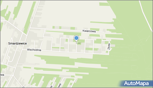 Smardzewice, Rubinowa, mapa Smardzewice