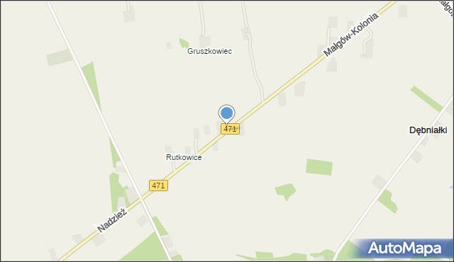 Strzałków gmina Lisków, Rutkowice, mapa Strzałków gmina Lisków