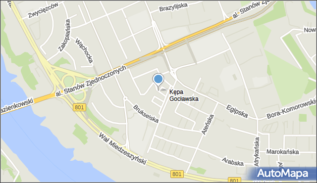 Warszawa, Rumuńska, mapa Warszawy