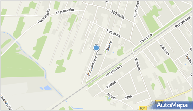 Zagościniec gmina Wołomin, Rumiankowa, mapa Zagościniec gmina Wołomin