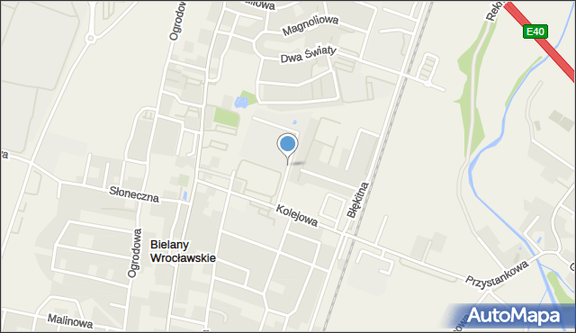 Bielany Wrocławskie, Ryżowa, mapa Bielany Wrocławskie