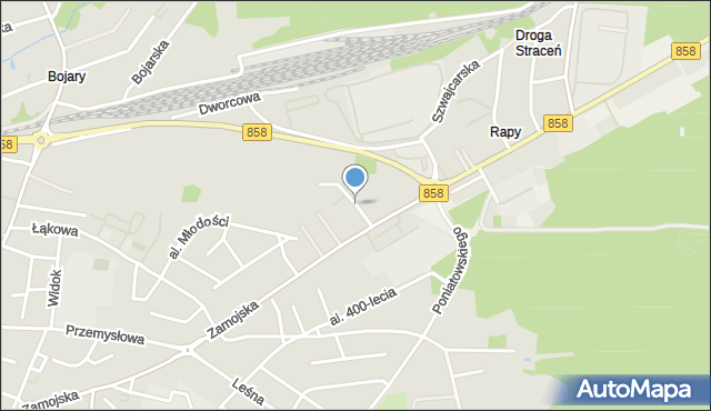 Biłgoraj, Rychtera-Żegoty Tadeusza, mapa Biłgoraj