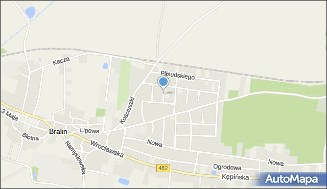 Bralin powiat kępiński, Rybarka Jana, mapa Bralin powiat kępiński