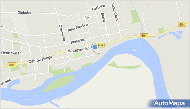 Brok powiat ostrowski, Rybacka, mapa Brok powiat ostrowski