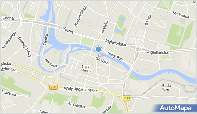 Bydgoszcz, Rybi Rynek, mapa Bydgoszczy