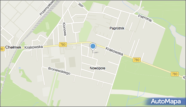 Chełmek powiat oświęcimski, Rydla Lucjana, mapa Chełmek powiat oświęcimski