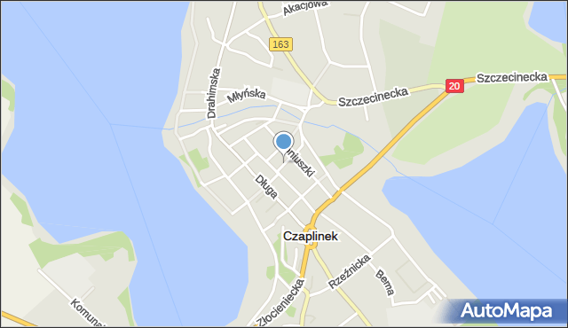 Czaplinek powiat drawski, Rynek, mapa Czaplinek powiat drawski