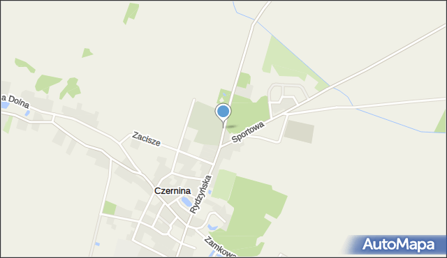 Czernina, Rydzyńska, mapa Czernina
