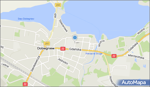 Dobiegniew powiat strzelecko-drezdenecki, Rybacka, mapa Dobiegniew powiat strzelecko-drezdenecki