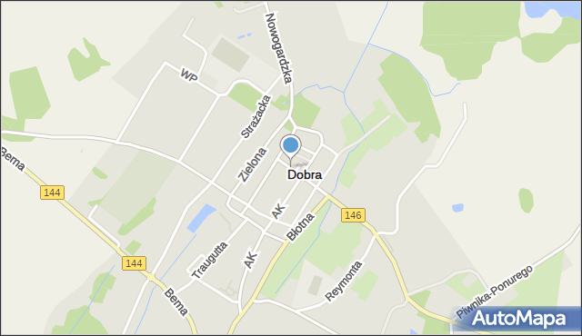 Dobra powiat łobeski, Rynek, mapa Dobra powiat łobeski