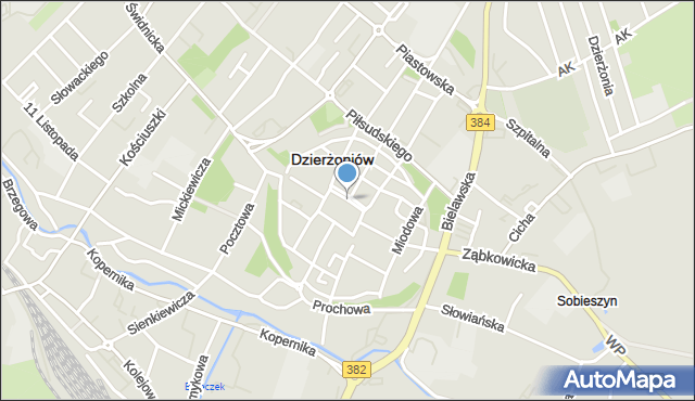 Dzierżoniów, Rynek, mapa Dzierżoniów