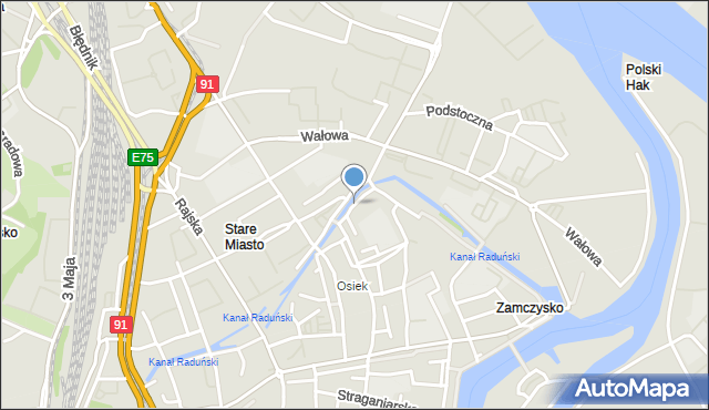 Gdańsk, Rybaki Dolne, mapa Gdańska