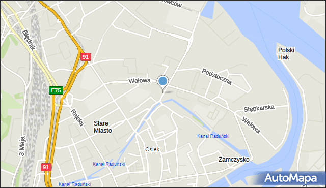 Gdańsk, Rybaki Górne, mapa Gdańska